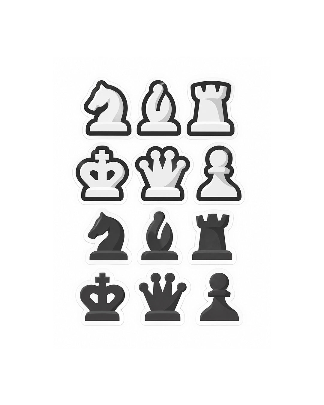 Chess Pieces Stickers