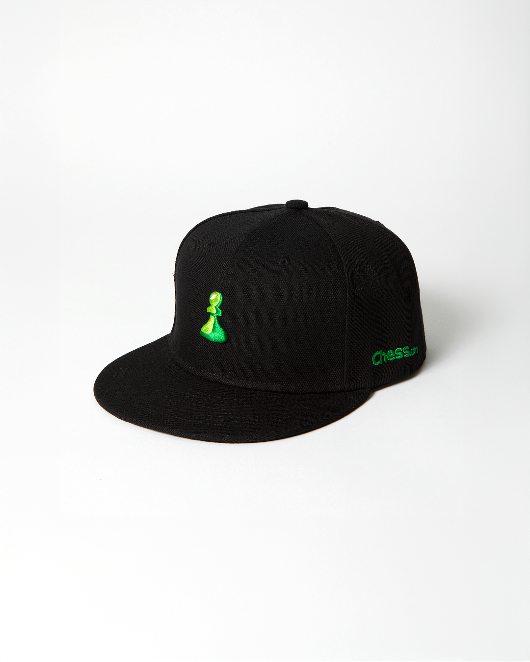Essentials Collection Black Flat Brim Snapback