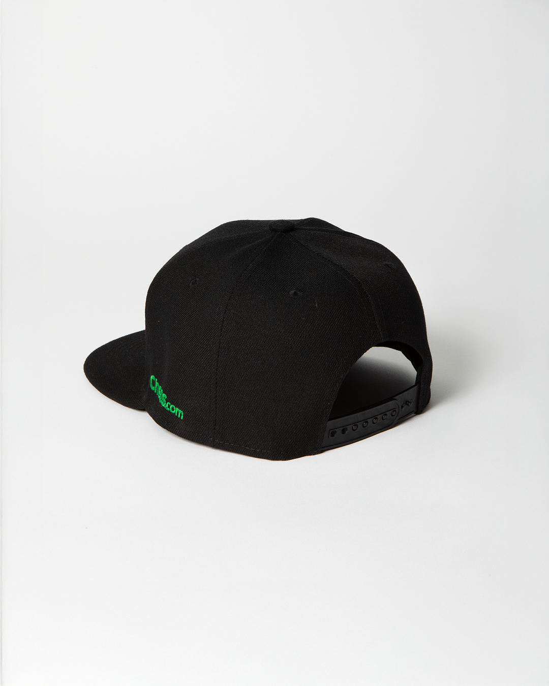 Essentials Collection Black Flat Brim Snapback