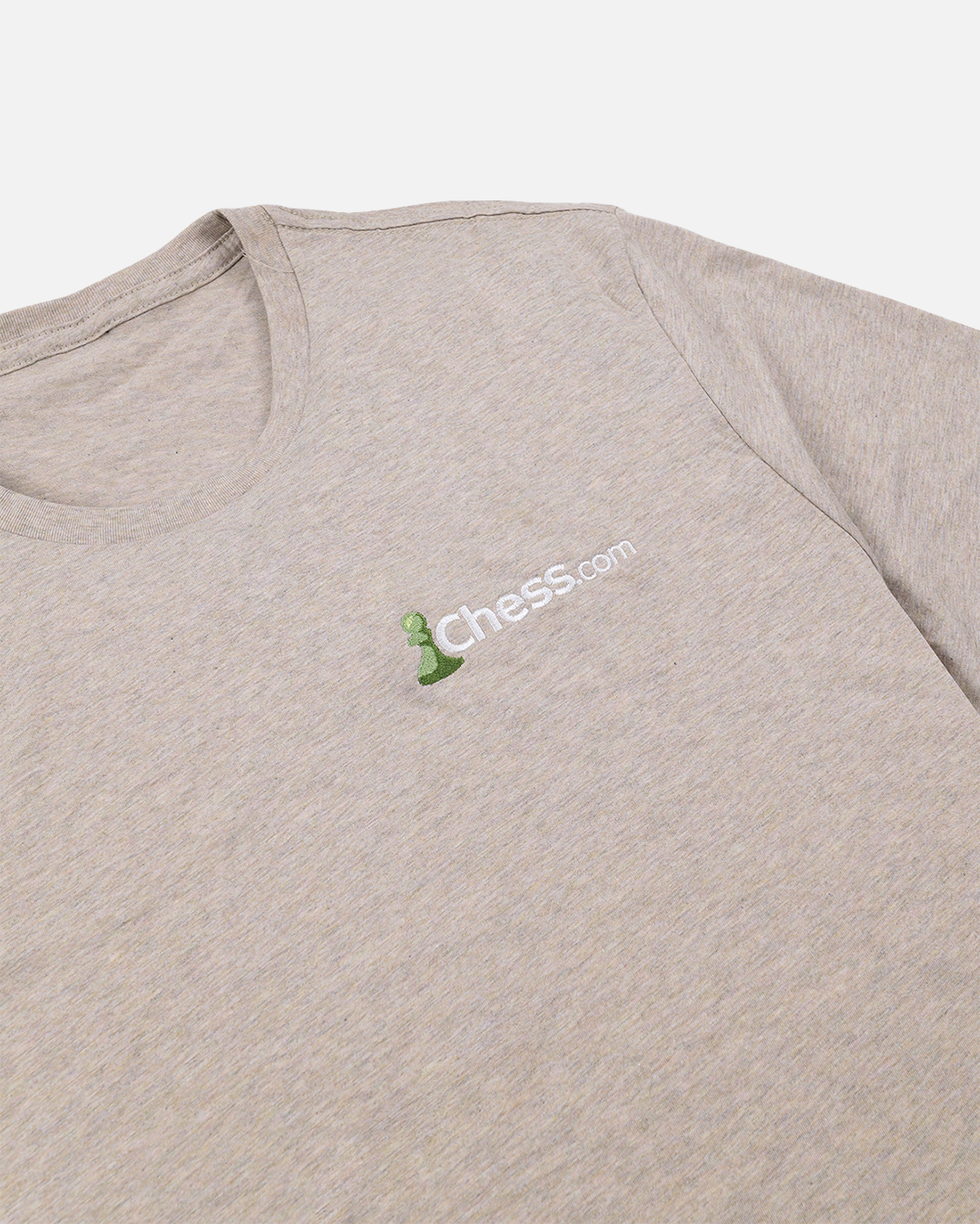 Chess Embroidered Logo Tee - Heathered Latte
