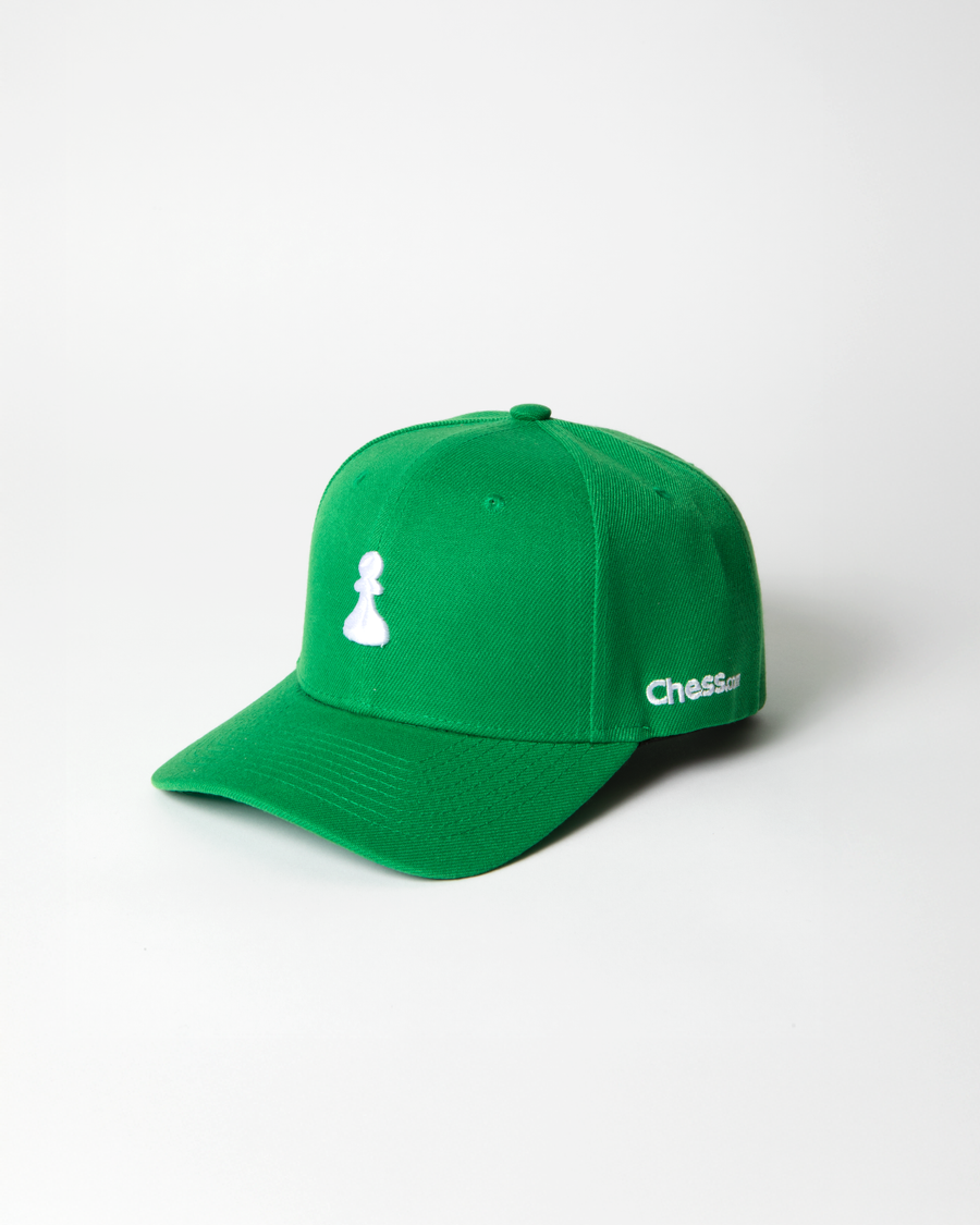 Chess.com Essentials embroidered green pawn hat - Father's Day gift