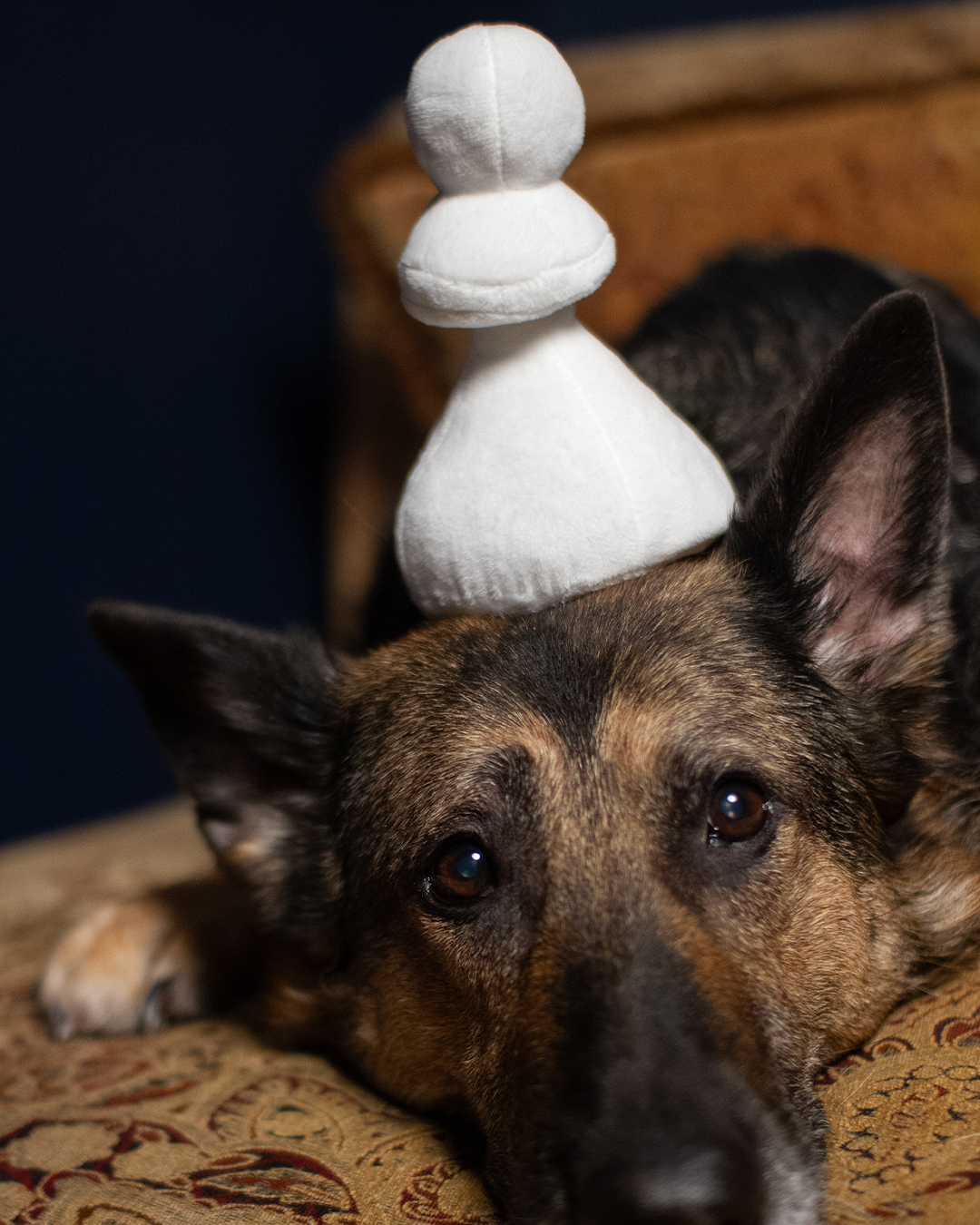 Plush White Pawn Toy