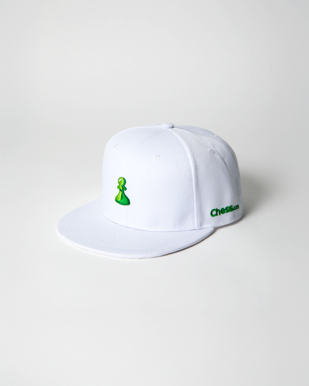 Essentials Collection White Flat Brim Snapback