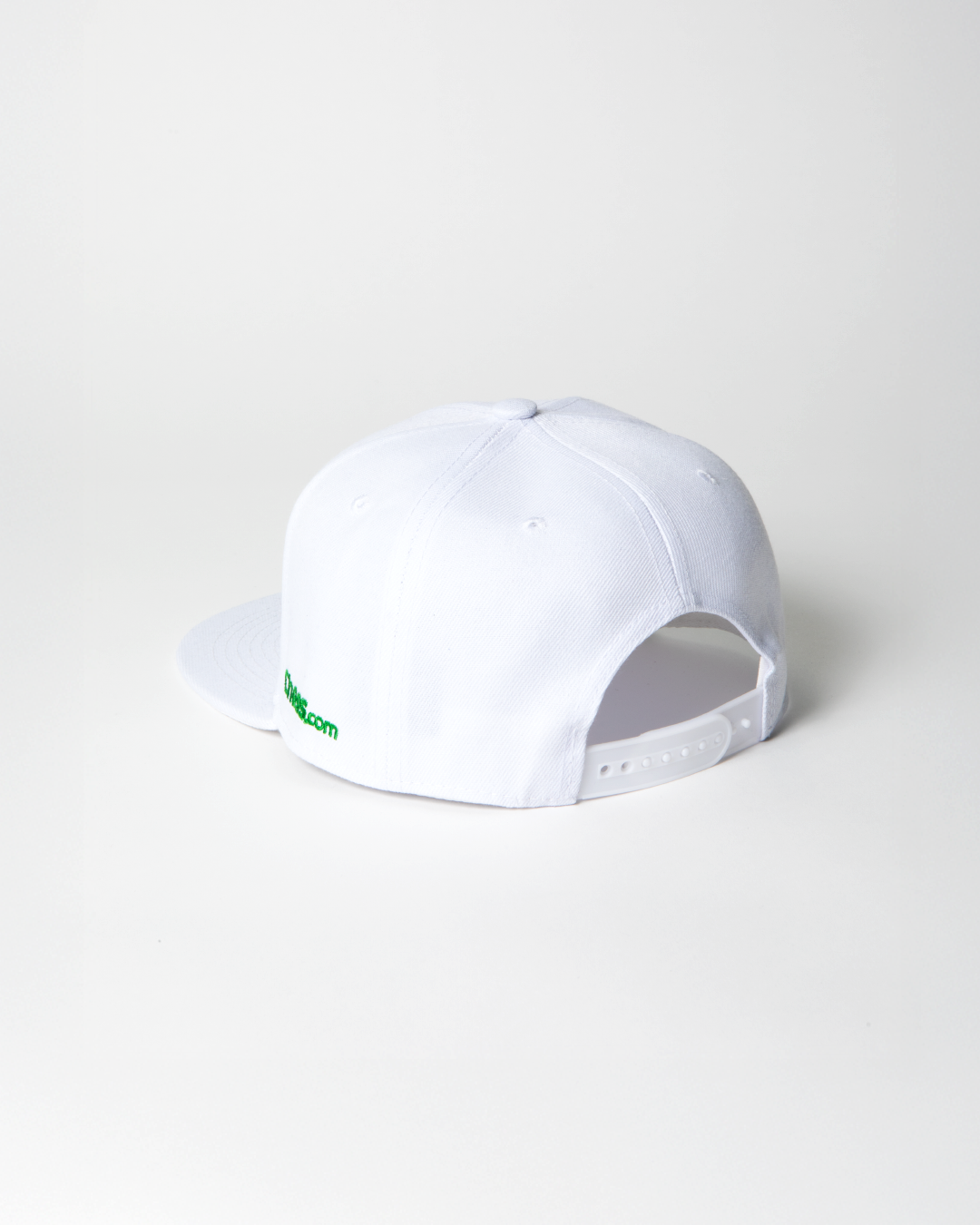 Essentials Collection White Flat Brim Snapback